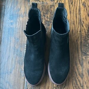 ANTONIO DE FARIA Women's LEATHER BOOTS. Chelsea Platform Size 8